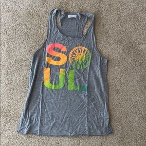 Soul cycle tank size 10/12 fits like xs. New